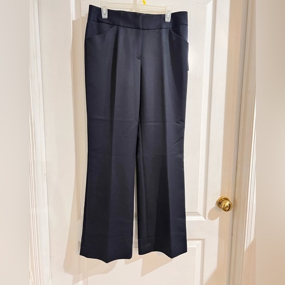 WILL NOT TAKE LESS NWT Antonio Melani Antonio Fit Flare Leg Navy Slacks - Picture 2 of 9